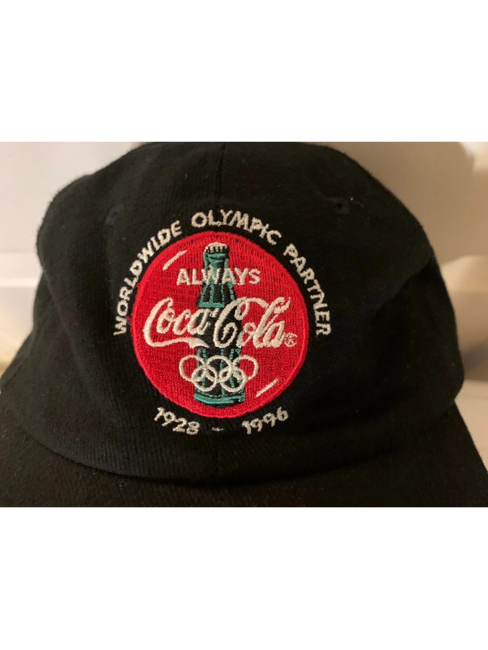 ALWAYS Coca Cola Worldwide Olympic Partner 1928-1996 Baseball Cap Hat Atlanta